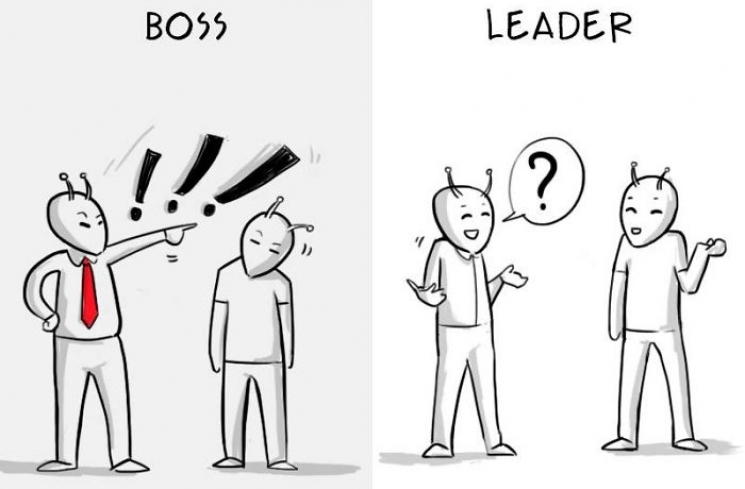 Ilustrasi perbedaan bos dan pemimpin / Yukbisnis.com