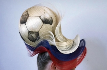 Terinspirasi Piala Dunia, Begini Rambut Bola Karya Georgy Kot