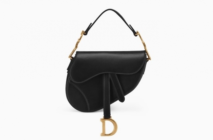 Saddle Bag in Black Calfskin / Dior.com