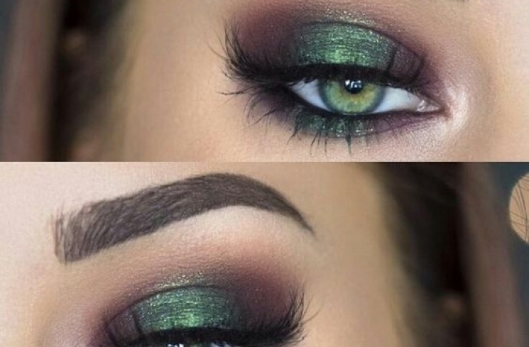 Ilustrasi emerald smokey eyes. (Pinterest)