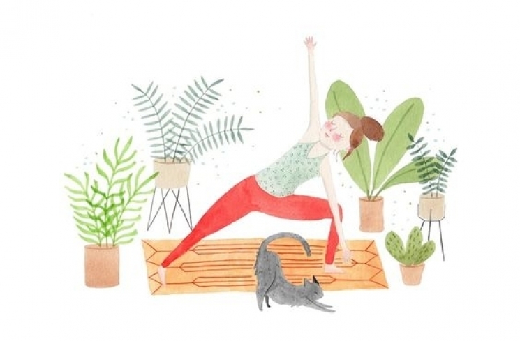 Ilustrasi yoga. (Pinterest)