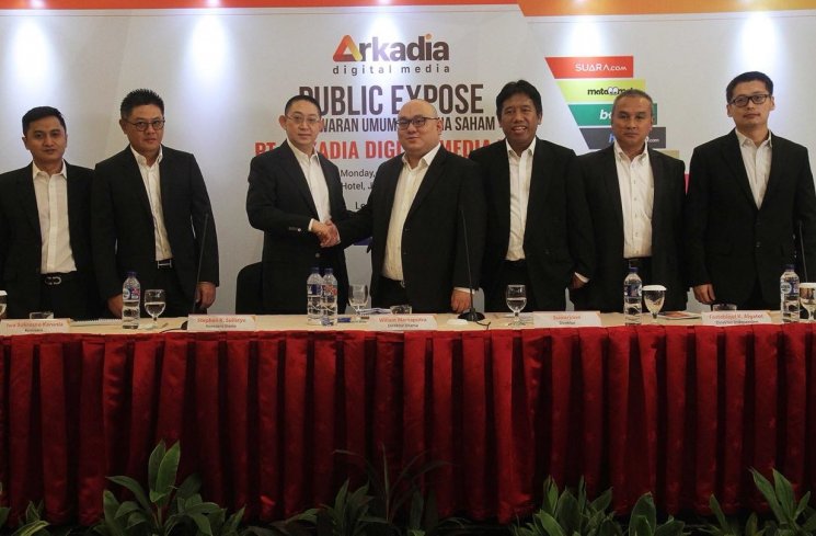 Public Expose Rencana IPO Arkadia Digital Media di Hotel Century Park, Jakarta, Senin (6/8/2018). (Arkadia Digital Media)