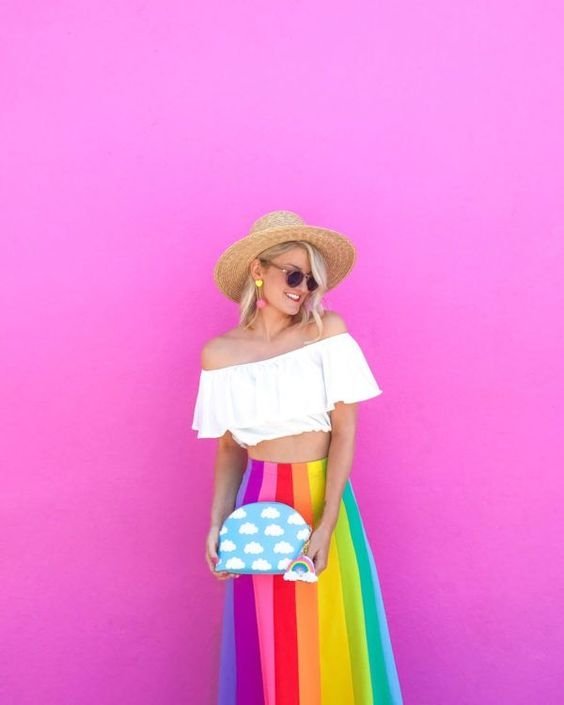 Trend fashion motif pelangi. (Pinterest)