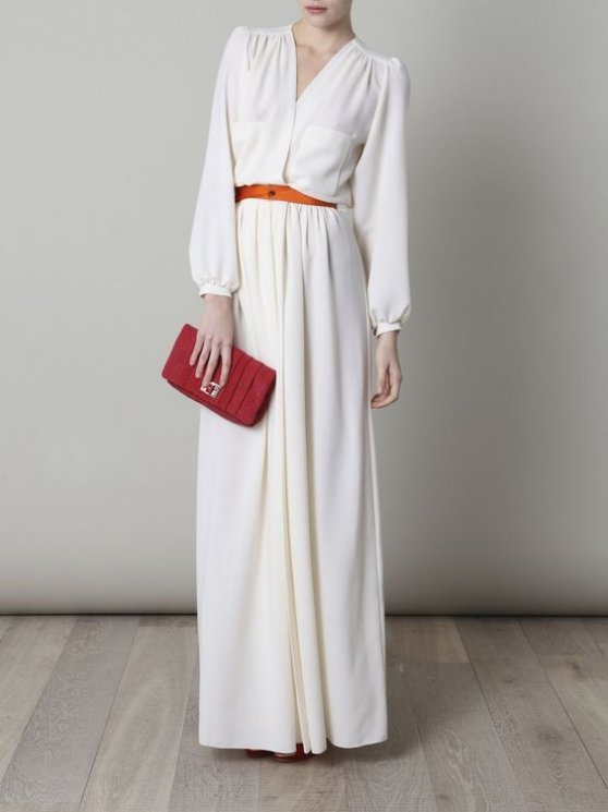 Ilustrasi dress putih. (Pinterest)