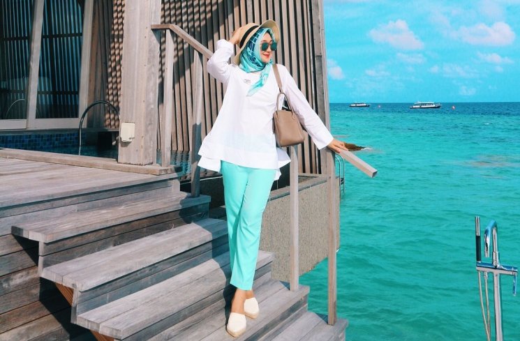 Dian Pelangi liburan di Maladewa (Instagram/@dianpelangi)