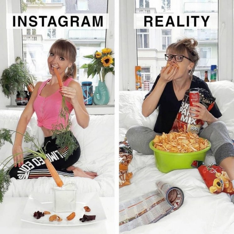 Instagram VS Reality. (Instagram/@geraldinewest)