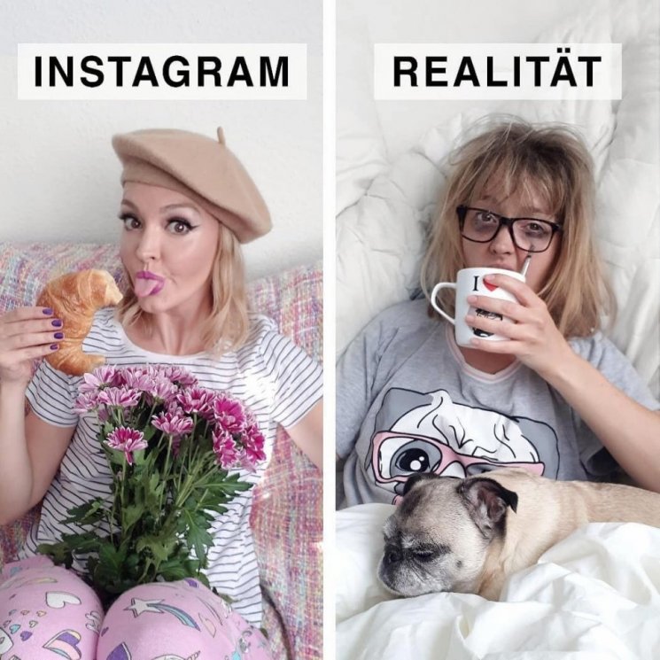 Instagram VS Reality. (Instagram/@geraldinewest)