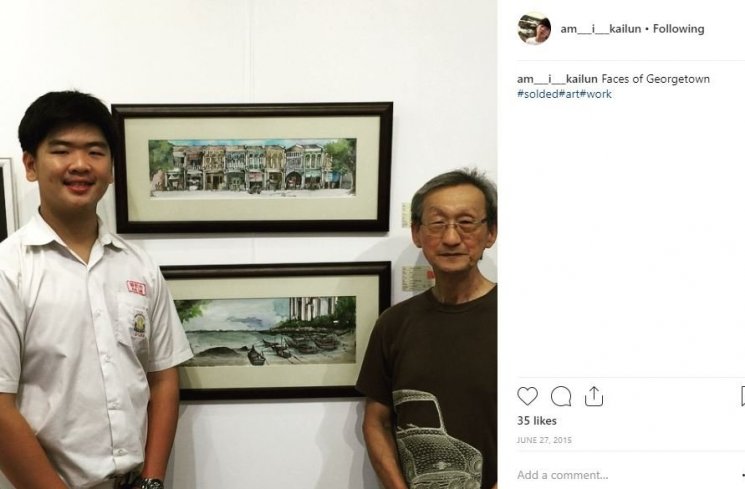 Chan Kai Lun dan karyanya saat masih berisi (Instagram/@am___i___kailun)