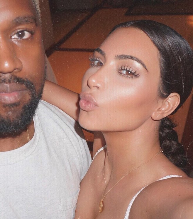 Kim Kardashian dan Kanye West. (Instagram/@kimkardashian)