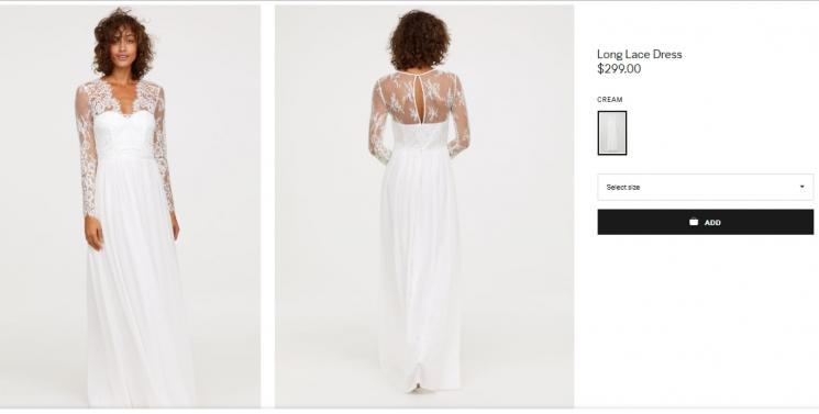 H&M rilis gaun pengantin Kate Middleton. (Website H&M)