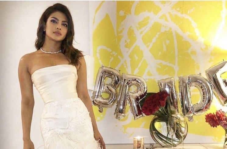 Serba Putih, Priyanka Chopra Tampil Memukau saat Bridal Shower