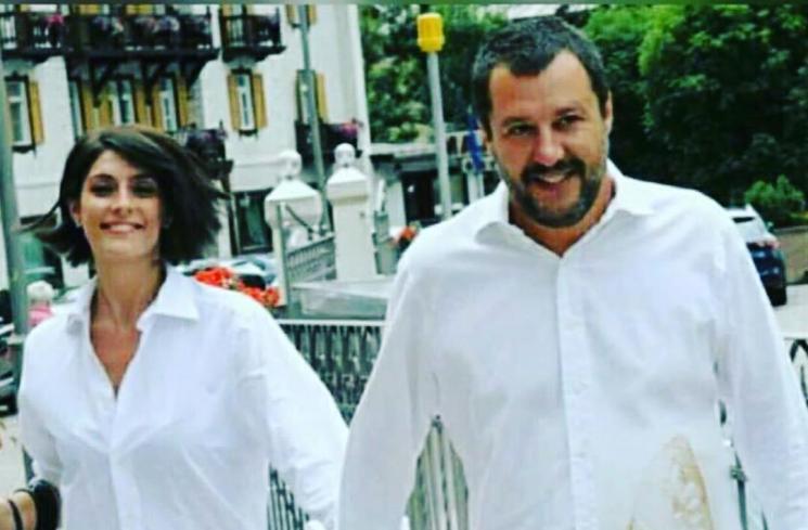 Elisa Isoardi dan wakil perdana menteri Italia, Matteo Salvini. (Instagram/@elisaisoardi)