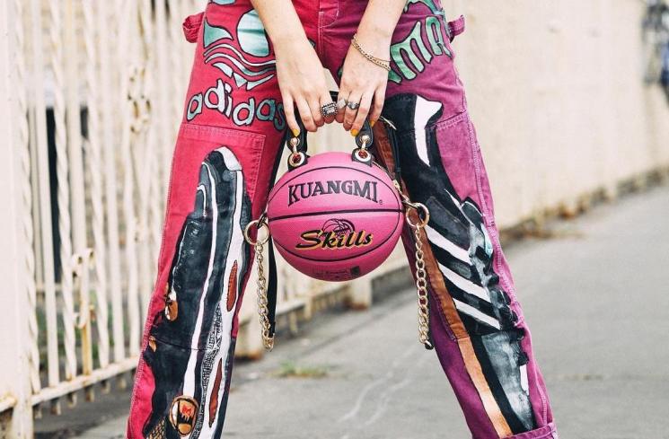 Basketball handbag. (Instagram/@andreabergart)