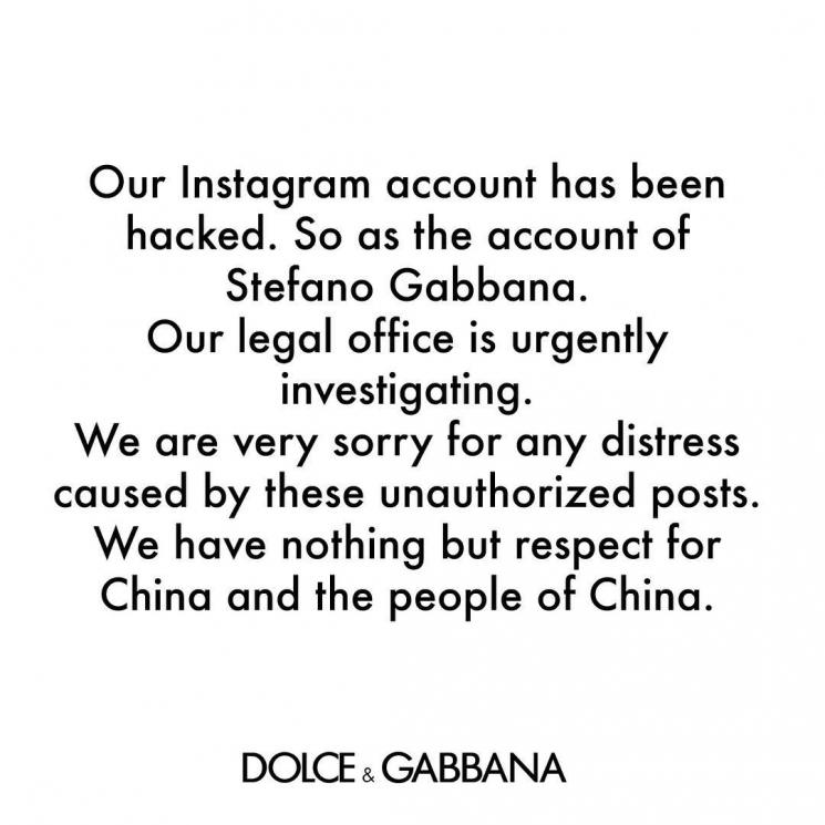 Konfirmasi Dolce and Gabbana. (Instagram/@dolcegabbana)