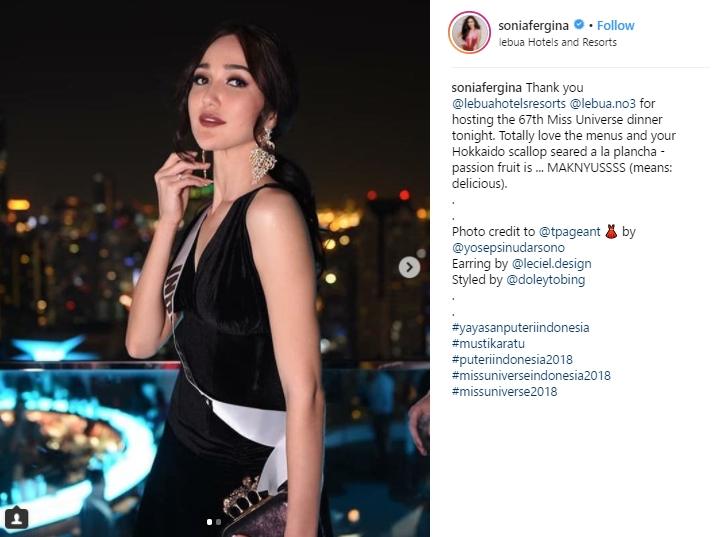 Sonia Fergina Citra, Puteri Indonesia 2018. (Instagram/@soniafergina)