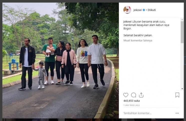 Jokowi bareng keluarga. (Instagram/@jokowi)