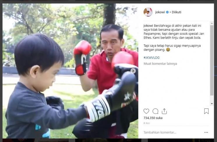 Jokowi bareng keluarga. (Instagram/@jokowi)