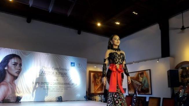 Aluna Rifani, Miss Intercontinental Indonesia 2018. (Suara.com/Silfa Humairah)
