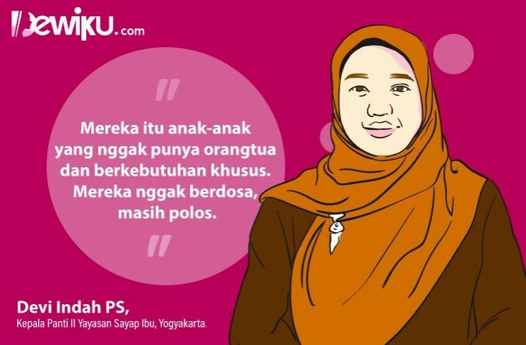 Devi Indah PS, Kepala Panti II Yayasan Sayap Ibu, Yogyakarta. (Arkadia Digital Media/Ema Rohimah)