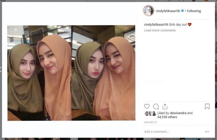 Cindy Fatikasari dan Tengku Syaira Anataya. (Instagram/@cindyfatikasari18)