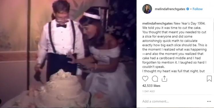 Video pernikahan Bill Gates dan Melinda. (Instagram/@melindafrenchgates)