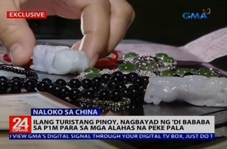 Perhiasan palsu. (Youtube/GMA News)