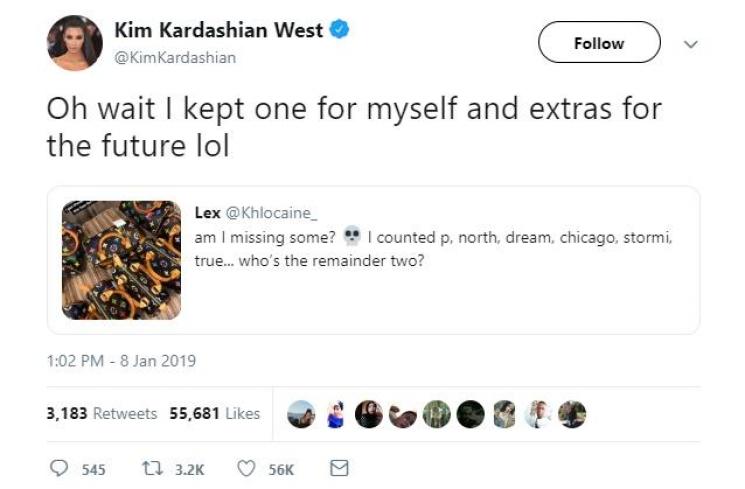 Kim Kardashian. (Twitter/@KimKardashian)