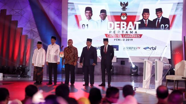 Debat Pilpres 2019. (Suara.com/Muhaimin A Untung)