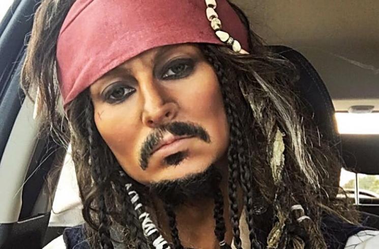 Rhylee Passfield jadi Jack Sparrow. (Instagram/rermakeup)