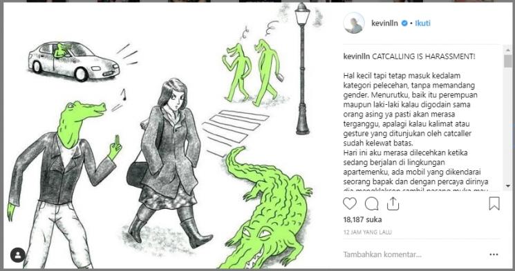 Kevin Liliana jadi sasaran cat calling. (Instagram/@kevinlln)