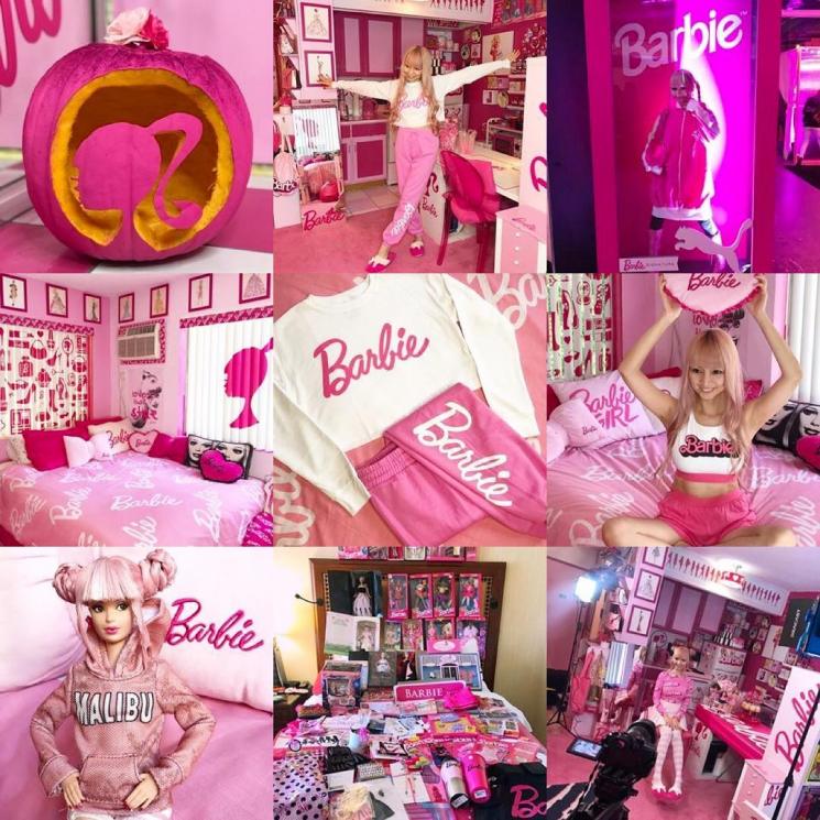 Azusa Barbie telah menghabiskan Rp 1 miliar untuk koleksi benda serba barbie. (Instagram/@azusabarbie)