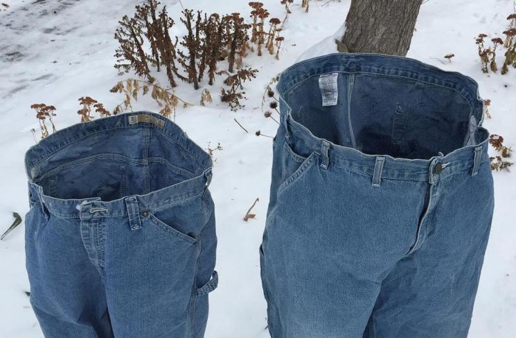 Frozen pants challenge. (Instagram/@tomgrotting)