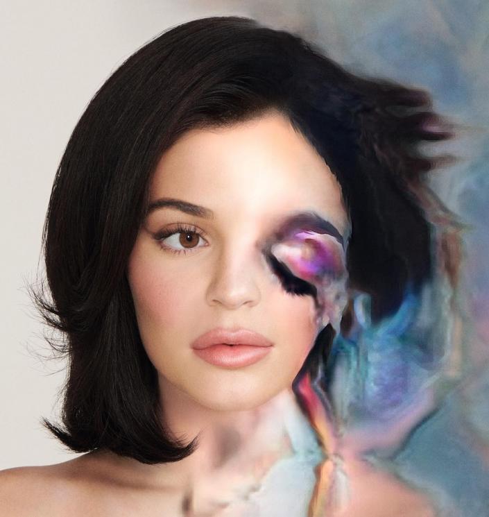 Makeup Kylie dari robot AI. (Instagram/@kyliejenner)