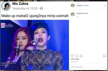 Jennie BLACKPINK dibilang mirip Soimah. (Instagram/@receh.id)