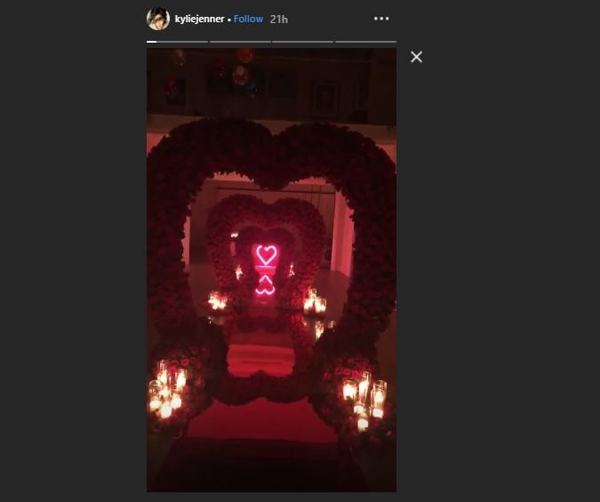 Travis Scott berikan kejutan valentine Kylie Jenner. (Instagram/@kyliejenner)