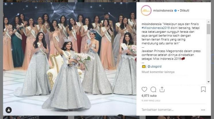 Princess Mikhaela Audrey Megonondo. (Instagram/@missindonesia)