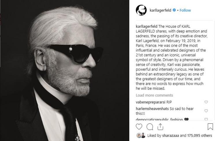 Karl Lagerfeld. (Instagram/@karllagerfeld)