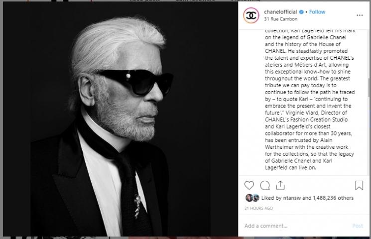Virginie Viard jadi pengganti Karl Lagerled di Chanel. (Instagram/@chanelofficial)
