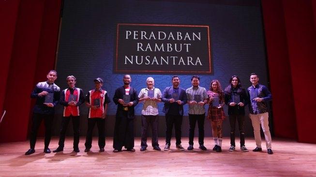 Peluncuran buku 'Peradaban Rambut Nusantara'. (Suara.com/Risna Halidi)