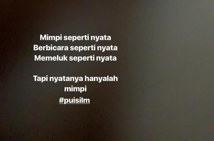 Puisi Luna Maya. (Instagram/@lunamaya)
