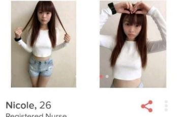 Nicole, perawat yang cari jodoh lewat Tinder. (Tinder)