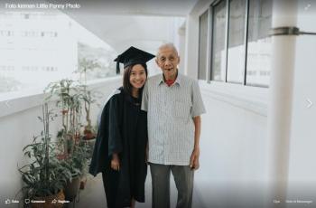 Menyentuh, Wanita Ini Terbang ke Singapura Demi Foto Wisuda dengan Kakek