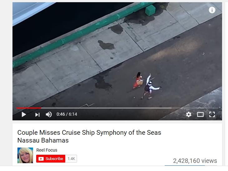 Pasangan ketinggalan kapal pesiar. (YouTube/Reel Focus)