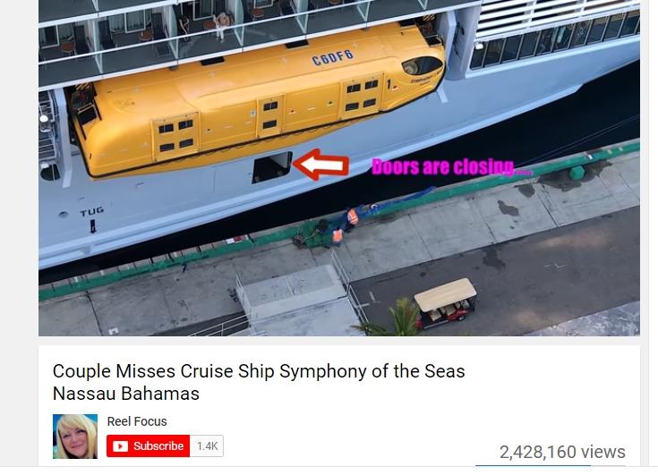 Pasangan ketinggalan kapal pesiar. (YouTube/Reel Focus)
