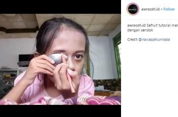Bingung Gimana Cara Buat Alis? Ikuti Cara Gadis Cilik Ini Yuk!