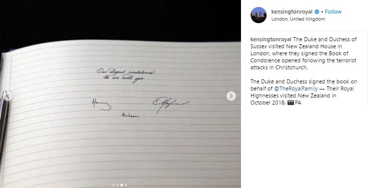 Pangeran Harry dan Meghan Markle Kunjungi Kedutaan New Zealand. (Instagram/@kensingtonroyal)