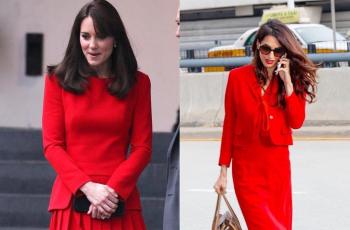 Kate Middleton dan Amal Clooney pakai Baju Mirip, Cantik Mana?