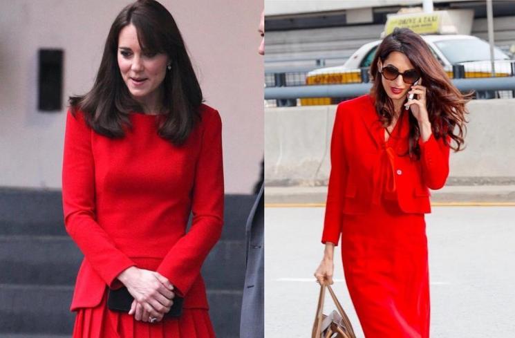 Kate Middleton dan Amal Clooney pakai baju mirip. (Instagram/@dresslikeaduchess)