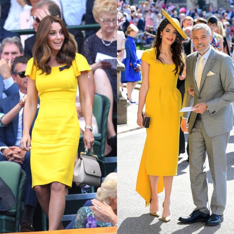 Kate Middleton dan Amal Clooney pakai baju mirip. (Instagram/@dresslikeaduchess)