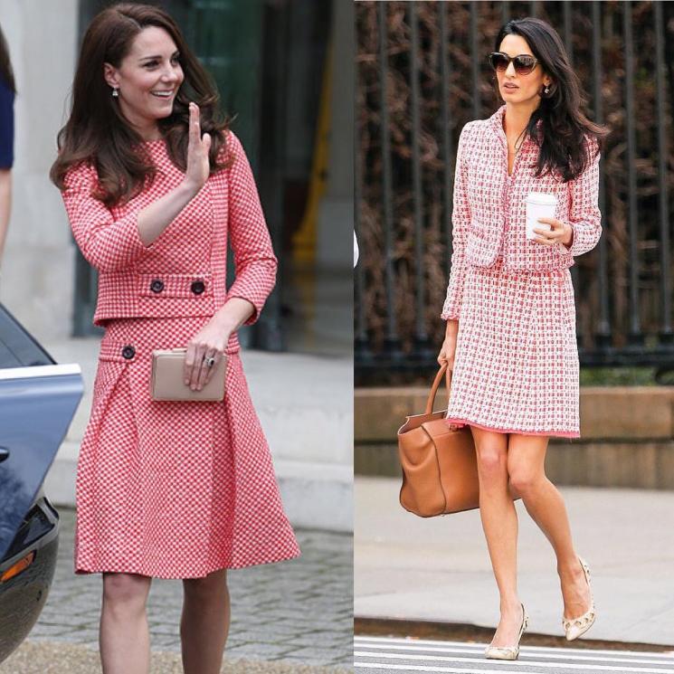 Kate Middleton dan Amal Clooney pakai baju mirip. (Instagram/@dresslikeaduchess)
